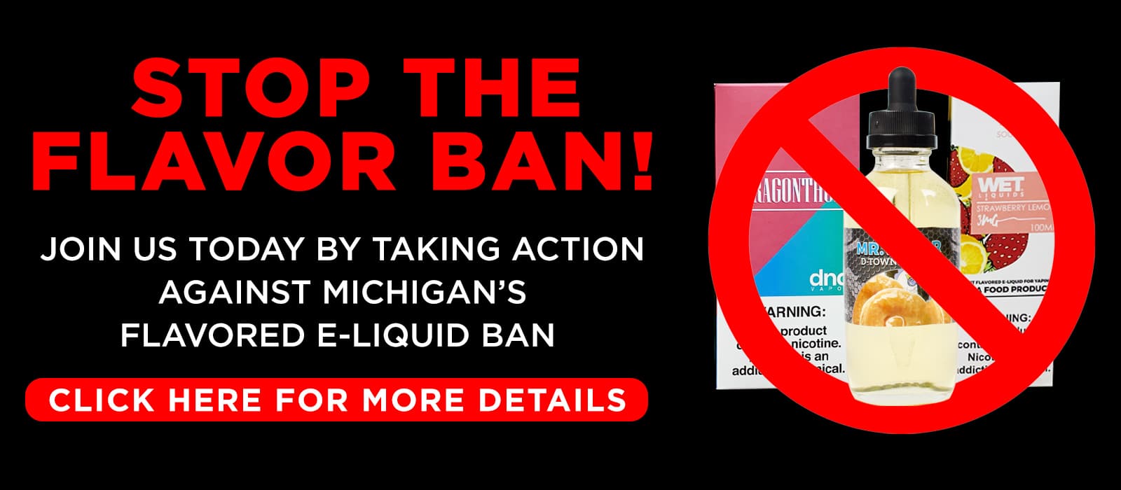 Take Action! Help Prevent Michigan’s E-Liquid Flavor Ban
