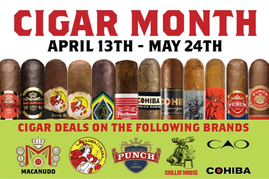 Wild Bill’s Cigar Month Featuring Macanudo & La Gloria Cigars: April 13th – May 24th