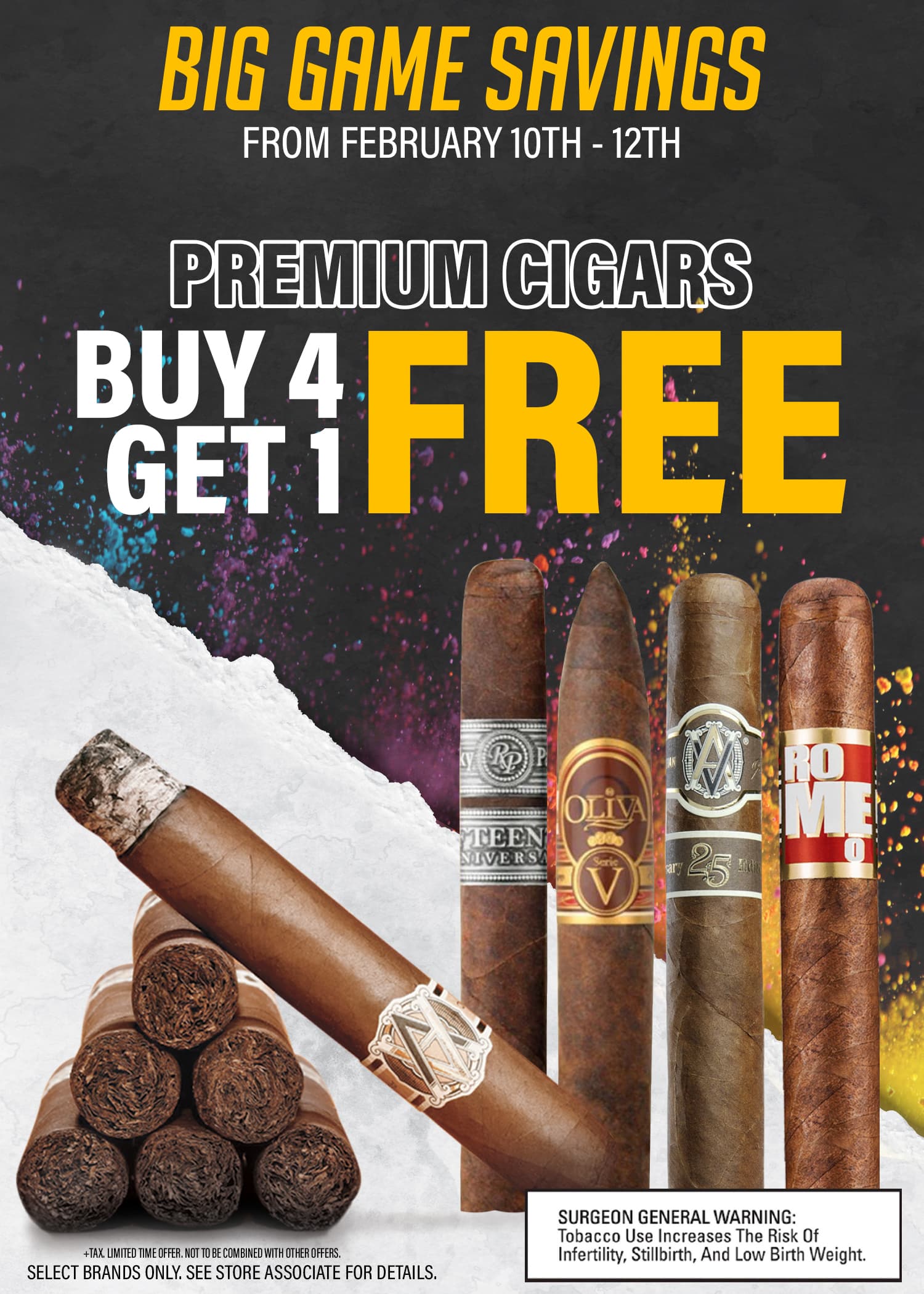 Premium Cigars - Buy 4 Get 1 Free