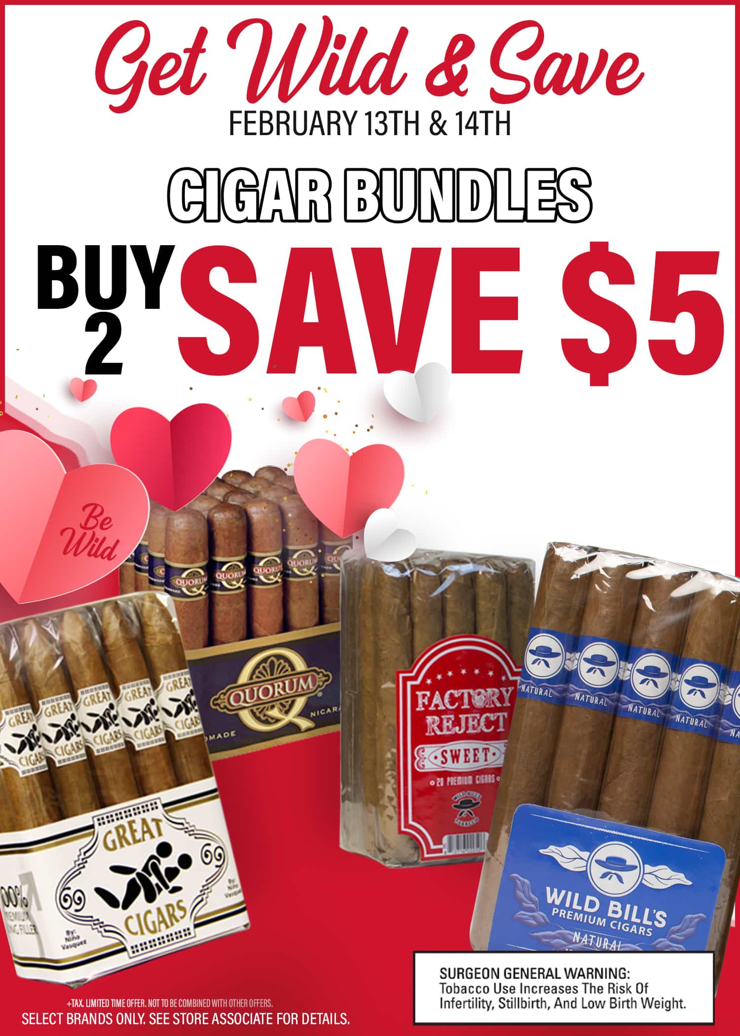 Get Wild & Save - Cigar Bundles - Buy 2 Save $5