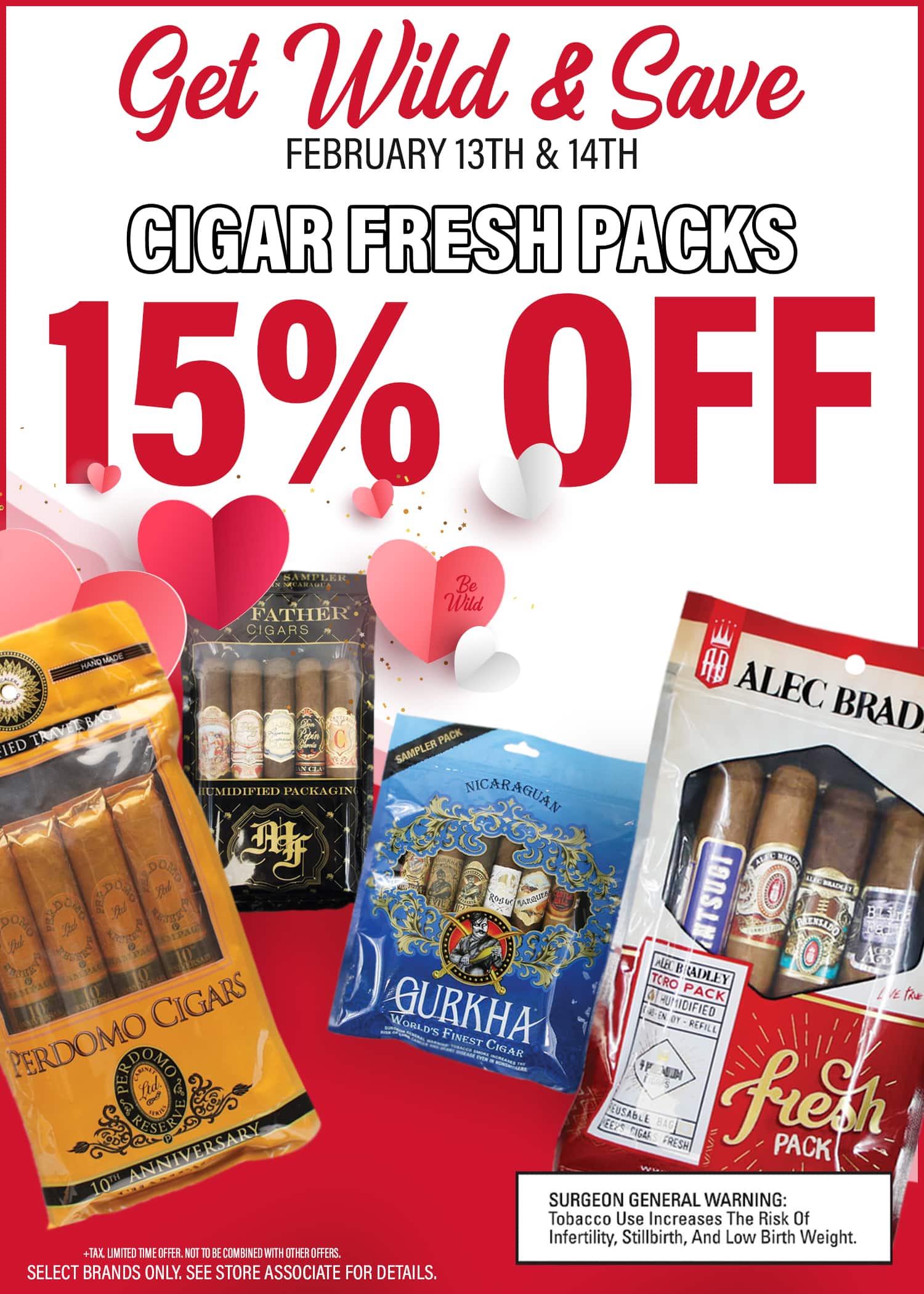 Get Wild & Save - Cigar Fresh Packs 15% Off